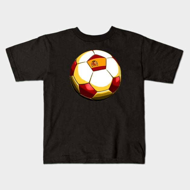 Spain Futbol Kids T-Shirt by asaiphoto